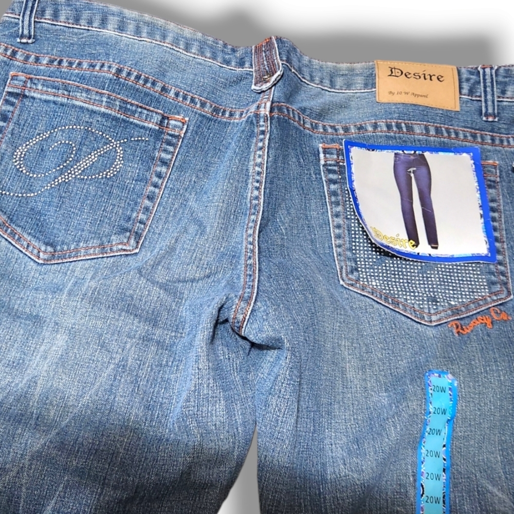Women's- Desire Brand NWT Denim Blue Jeans Size 20 - Picture 3 of 3